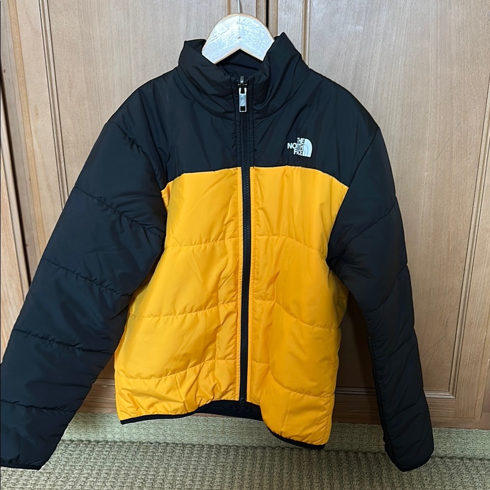 The North Face Kids' Puffer Jacket in Black and Yellow
